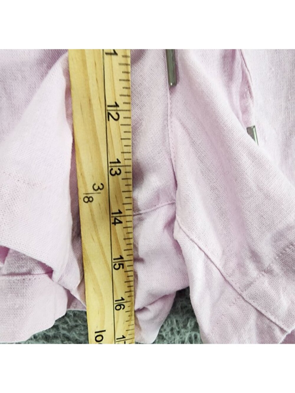 Gap Shorts Womens XXL Pink Linen Blend High Rise Drawstring - Picture 4 of 11